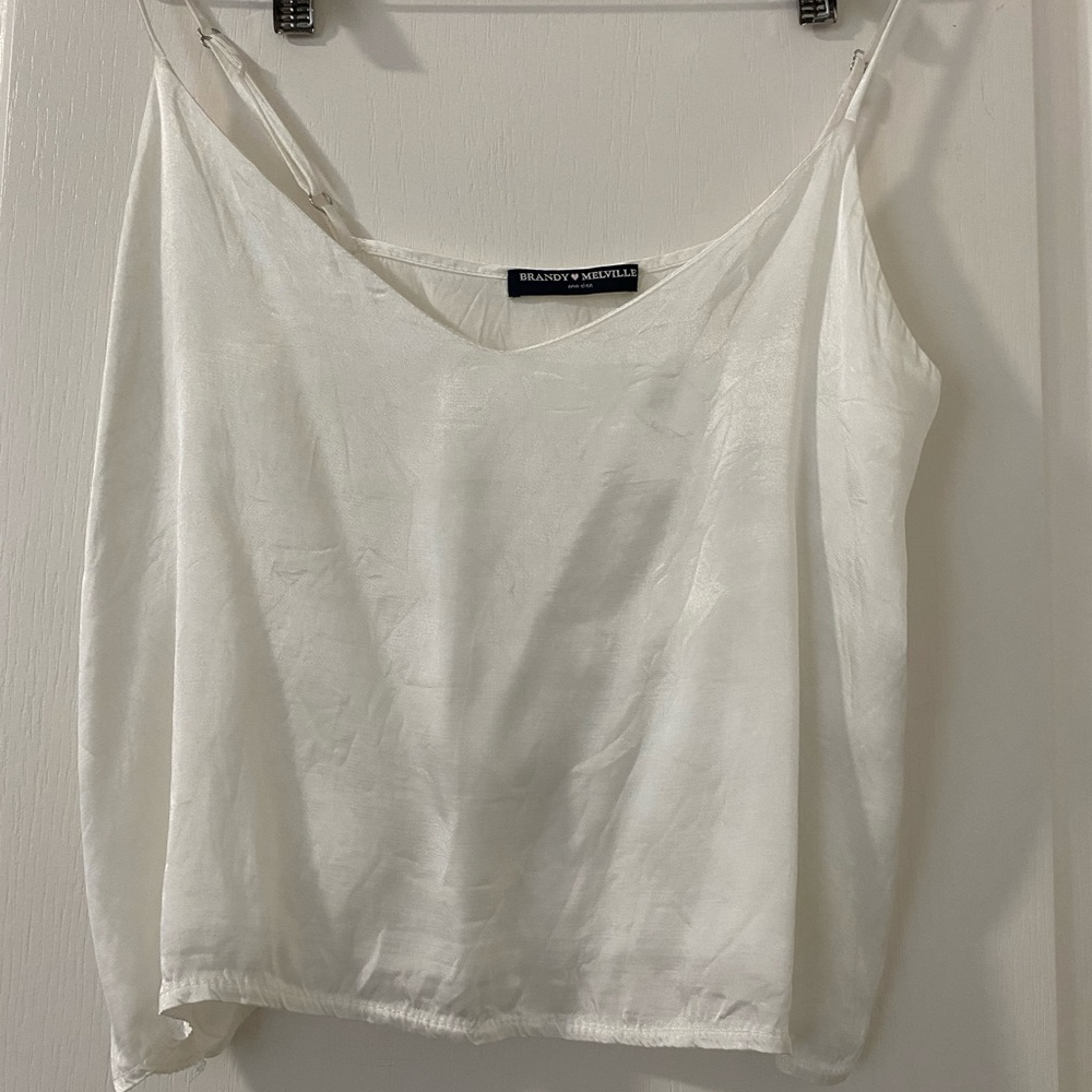 Brandon Melville White Cropped Tank Top